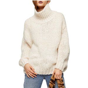 NWT Topshop Chunky Funnel Sweater L=12